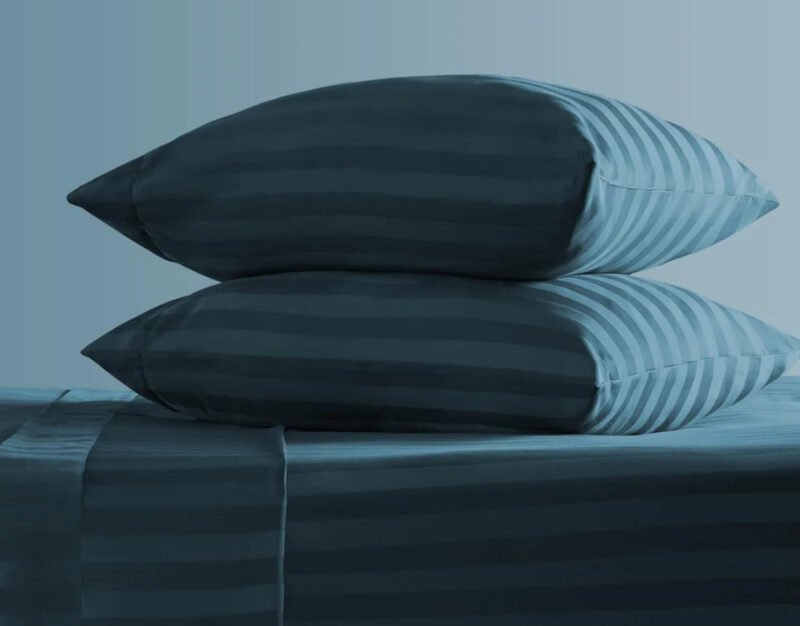 Teal Stripe Bedsheet Set - Image 2