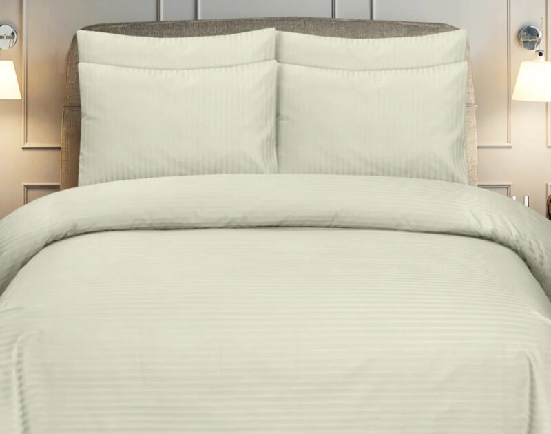 Cream Stripe Bedsheet Set - Image 4