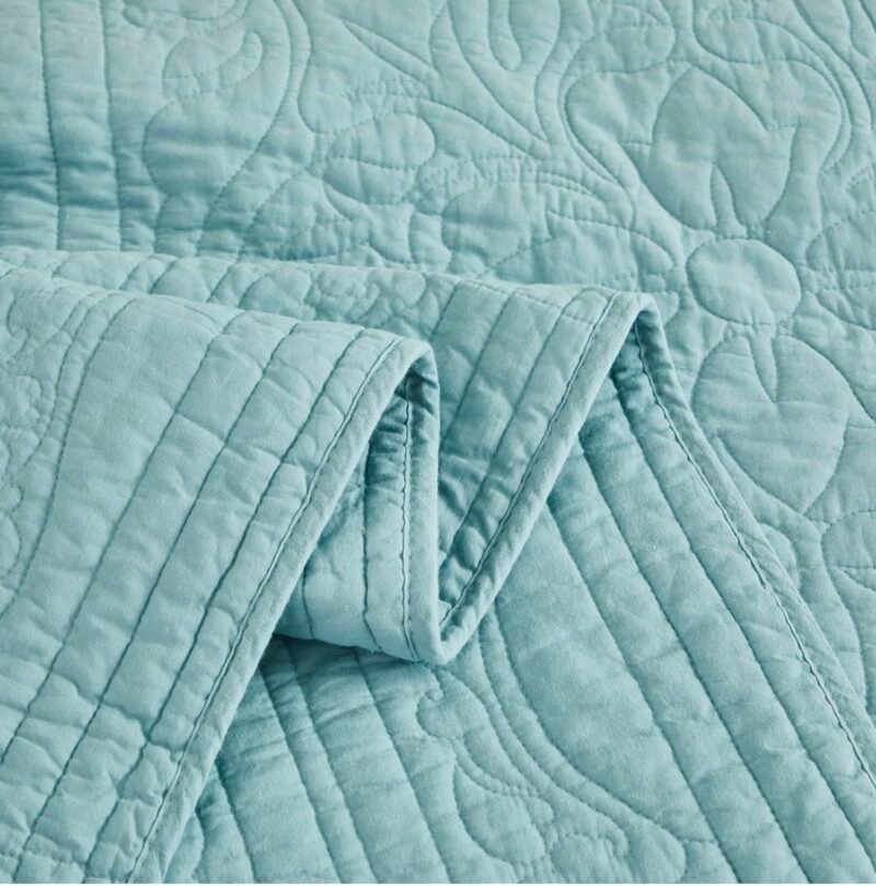 Luxurious Bedspread Sky blue 3 pcs - Image 2