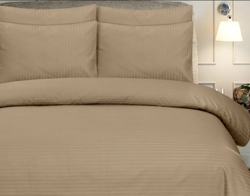 Light Brown Stripe Bedsheet Set - Image 2