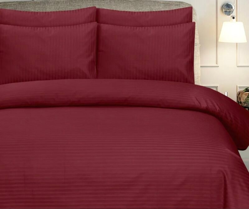 Maroon Stripe Bedsheet Set - Image 3