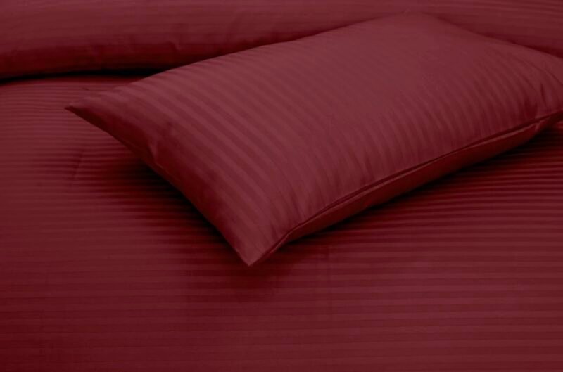 Maroon Stripe Bedsheet Set - Image 6