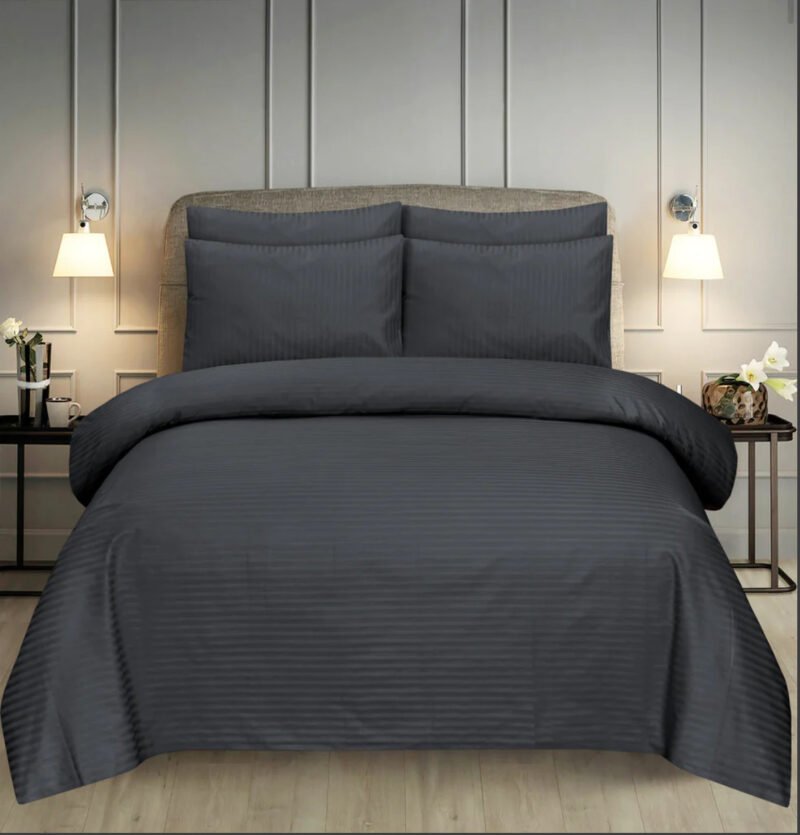 Grey Stripe Bedsheet Set