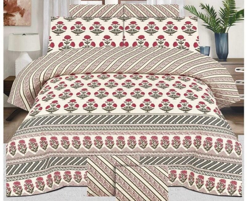 MBCBS-059 Premium Cotton 3 pcs bedsheet set